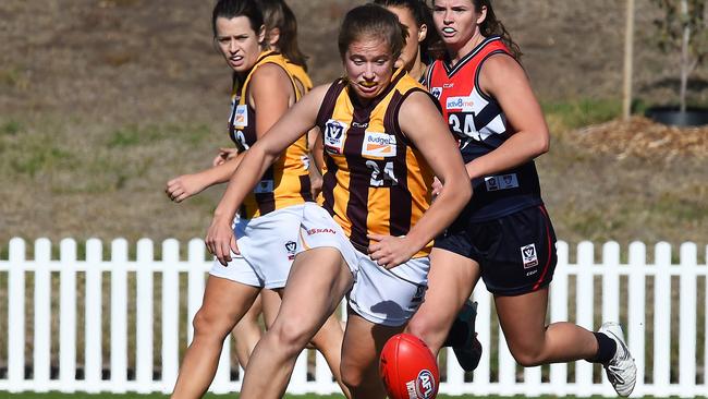 VFLW: Darebin v hawthorn.24 .Rosie Dillon in action.Picture:Rob Leeson.