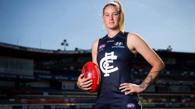 Tayla Harris made headlines with her high-profile exit from Carlton. Picture: Mark Stewart