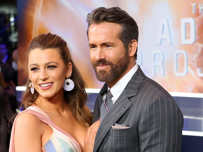 NEW YORK, NEW YORK - FEBRUARY 28: Blake Lively (L) and Ryan Reynolds attend The Adam Project World Premiere at Alice Tully Hall on February 28, 2022 in New York City. (Photo by Monica Schipper/Getty Images for Netflix)