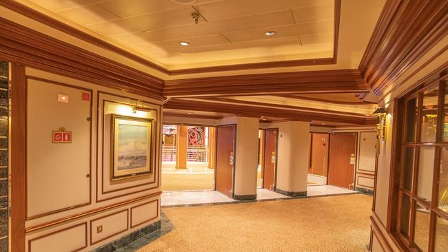 The usually-busy walkway to the main atrium is deserted. Picture: Supplied/ David Abel