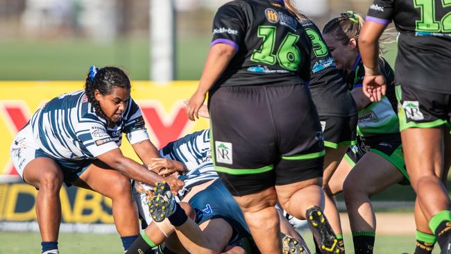 A mass brawl broke out during the NRL NT women's grand final between the Darwin Brothers and Palmerston Raiders. Picture: Pema Tamang Pakhrin