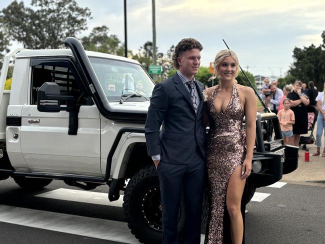 The students of Aldridge State High School arriving at their formal.