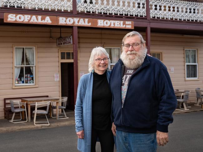 Marty and Sandy Tomkinson who own the Royal Hotel in Sofala, New South Wales. Picture: Airbnb