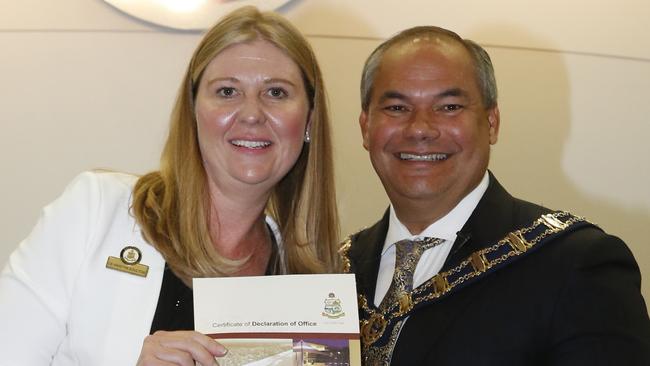 Mayor Tom Tate is giving strong support to new councillor Kristyn Boulton. Photo: Jerad Williams