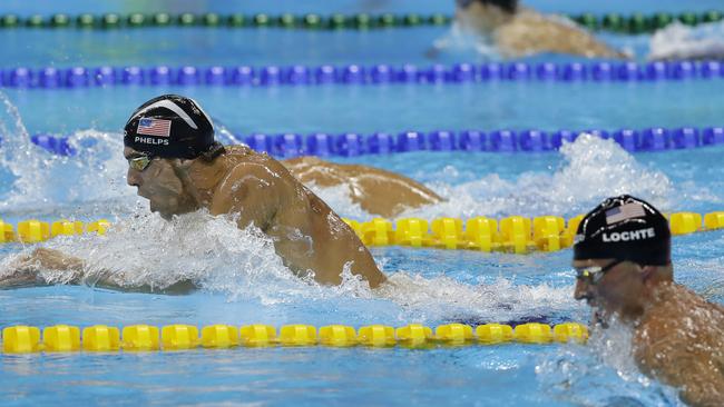 Ryan Lochte surges ahead of Michael Phelps... Or does he.