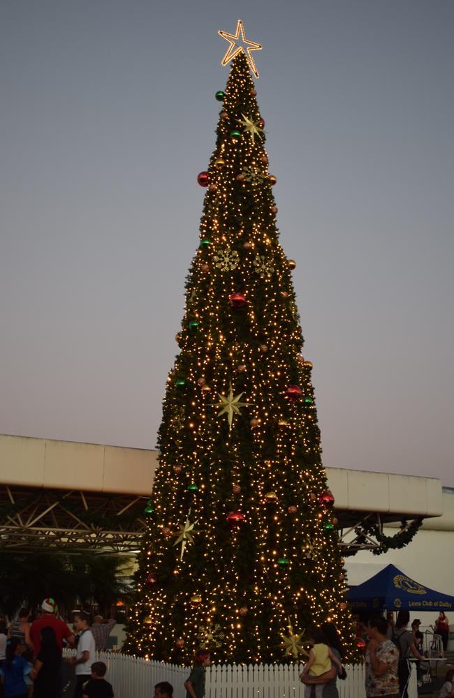 The Christmas tree all lit up for 2019