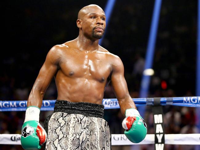 Boxing legend Floyd Mayweather left a lasting imprint on Martin. Picture: Getty Images/AFP