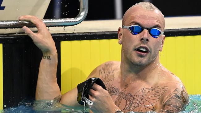 Kyle Chalmers of Australia catches his breath after winning the men’s 50m butterfly final at the Australian Swimming Championships at SA Aquatic &amp; Leisure Centre on May 19 in Adelaide. Picture: Quinn Rooney/Getty Images