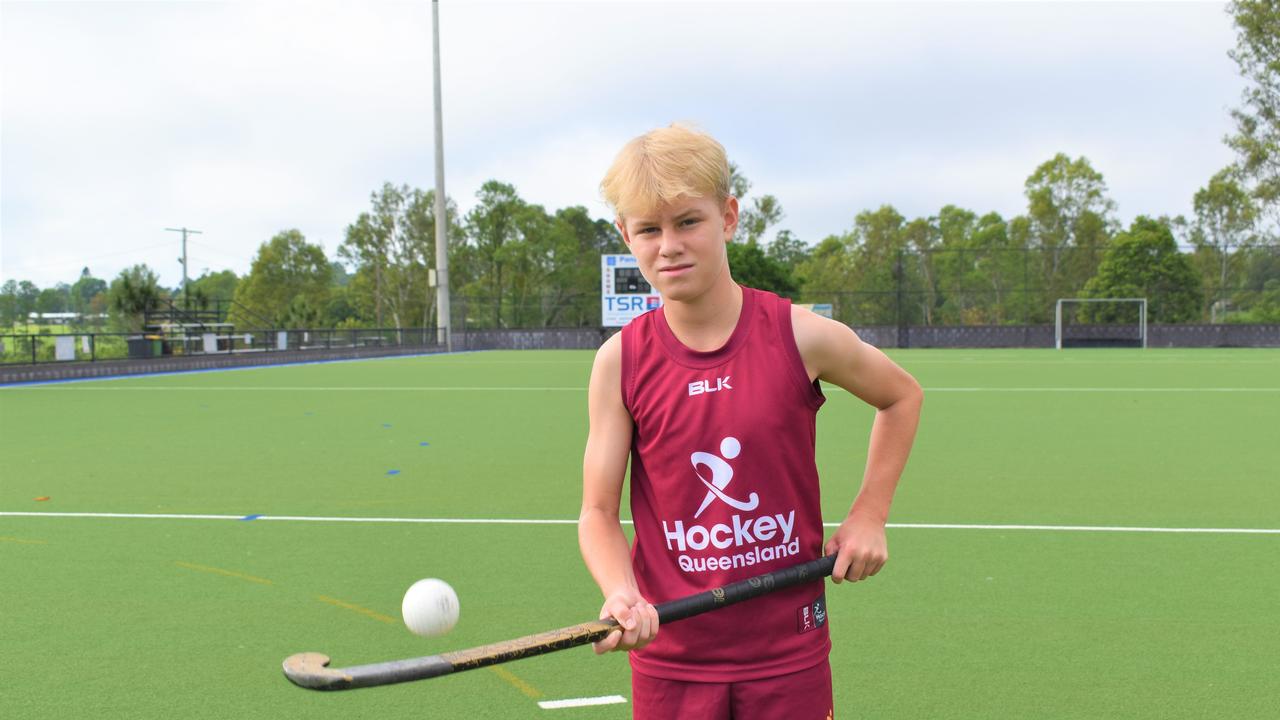 Gympie hockey player Connor Innis. Photo: Bec Singh