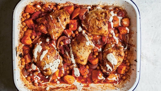 Samuel Goldsmith’s chicken tray bake.