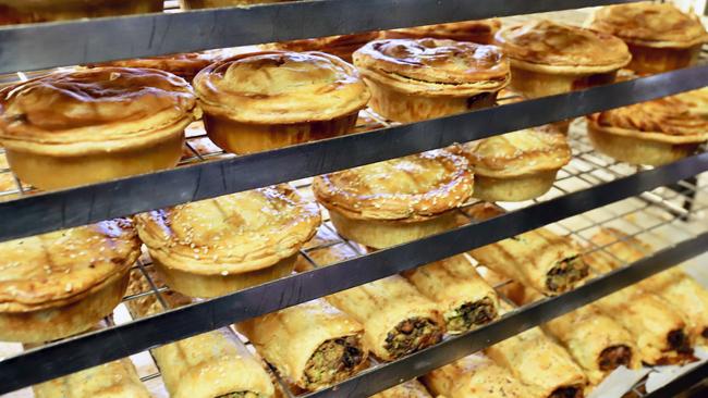 A selection of pies and sausage rolls. Picture: Jenifer Jagielski