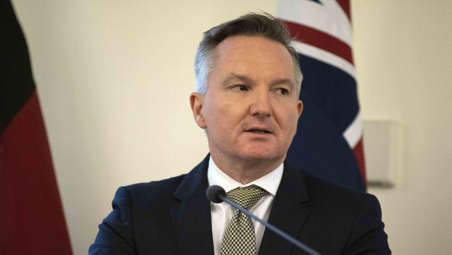 Minister for Climate Change and Energy Chris Bowen met with Paul Broad on Tuesday. Picture: NCA NewsWire / Gary Ramage