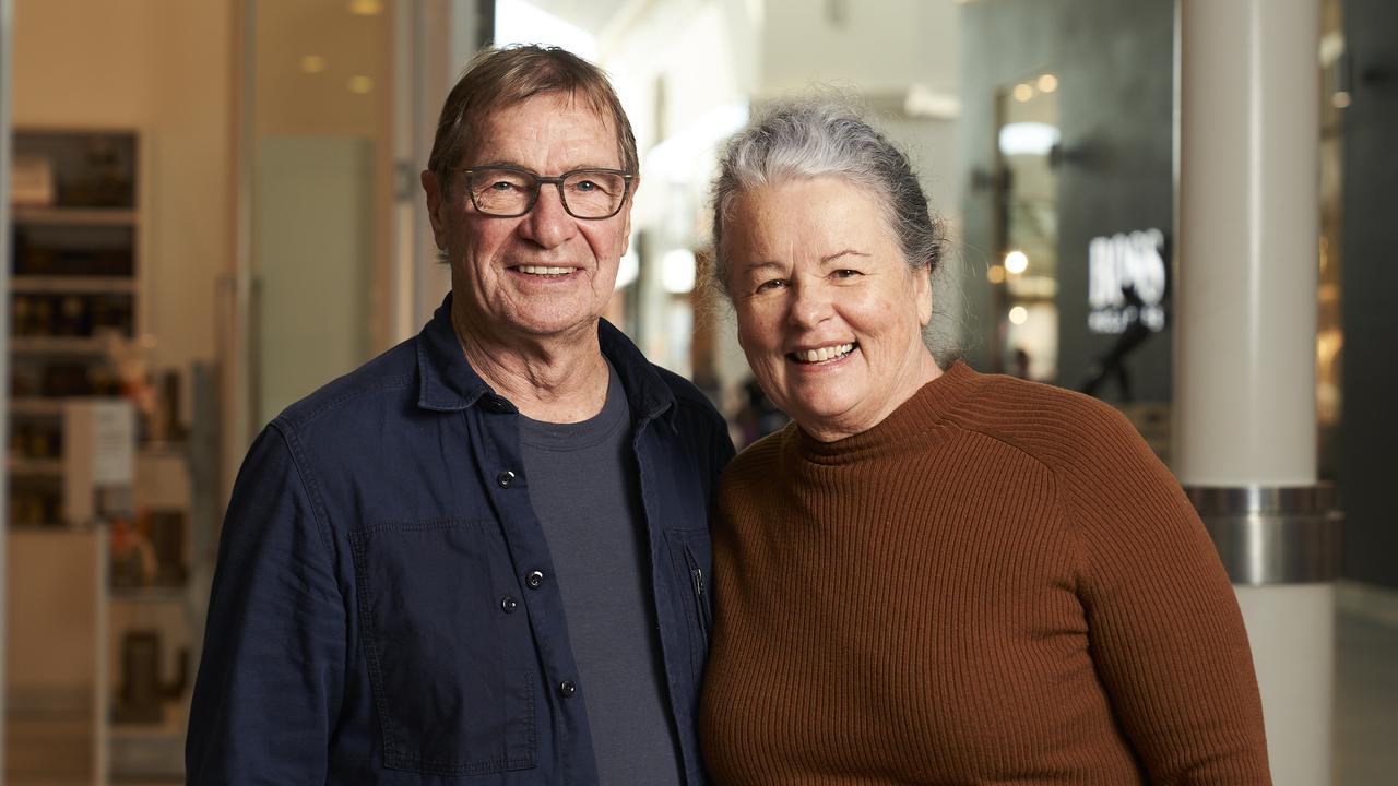 Jeff and Valerie Ballinger-Willoughby at Burnside Shopping Centre in the Sturt electorate. Picture: Matt Loxton