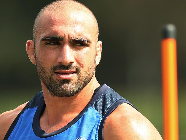 Tim Mannah during Parramatta Eels training in North Parramatta. Picture. Phil Hillyard