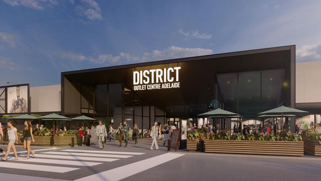 Artist’s impression of the District Outlet Centre at the Parafield Airport precinct. Picture: Intro Architects