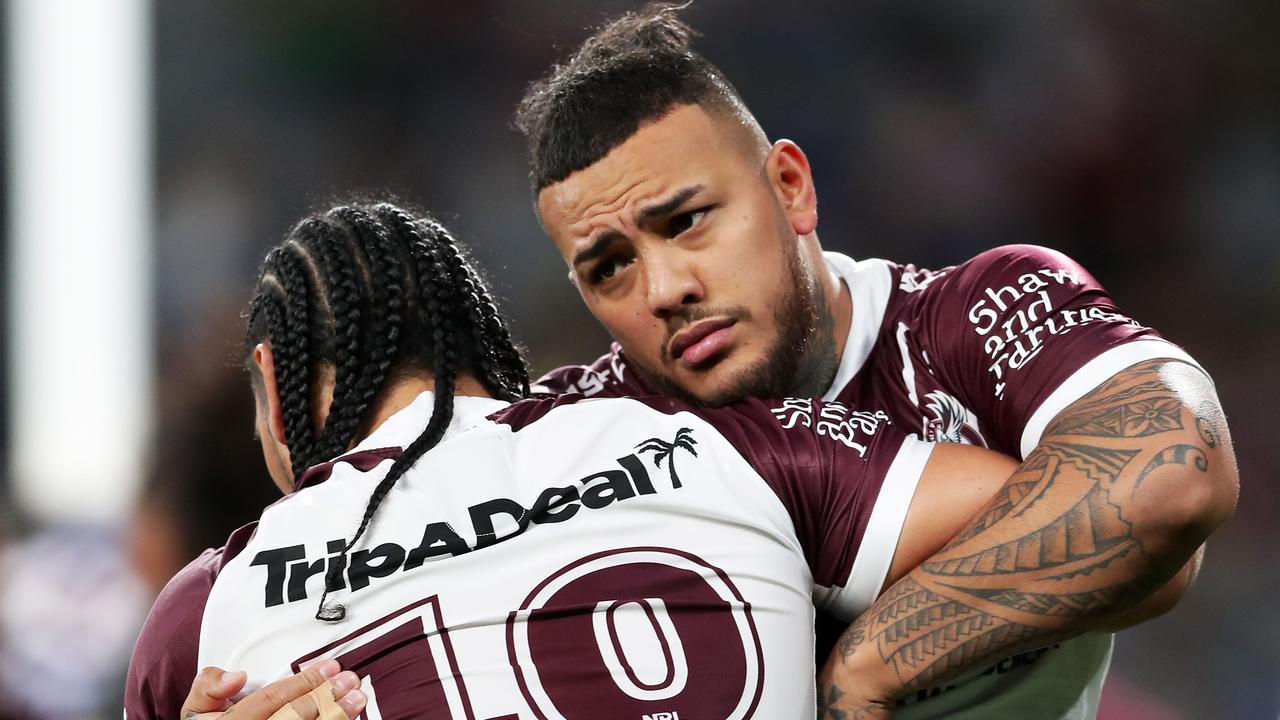 Manly props Addin Fonua-Blake, and Martin Taupau both look tempting in 2020. Picture: Getty Images.