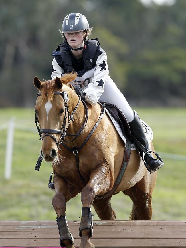 Olivia “excelled,” in the equestrian sport of eventing. Picture Yuri Kouzmin