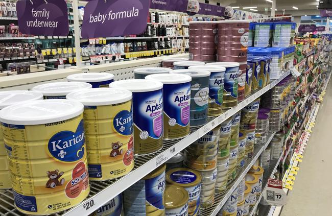 Thirty-five cans of baby formula were stolen from Woolworths at Oran Park last Thursday.