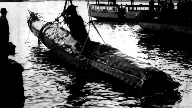 One of three Japanese midget submarine raiders. Picture: Australian War Memorial.