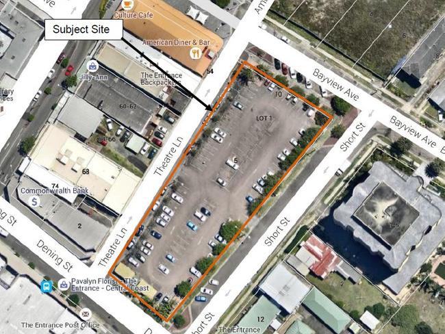 Aerial view showing location of the proposed development.