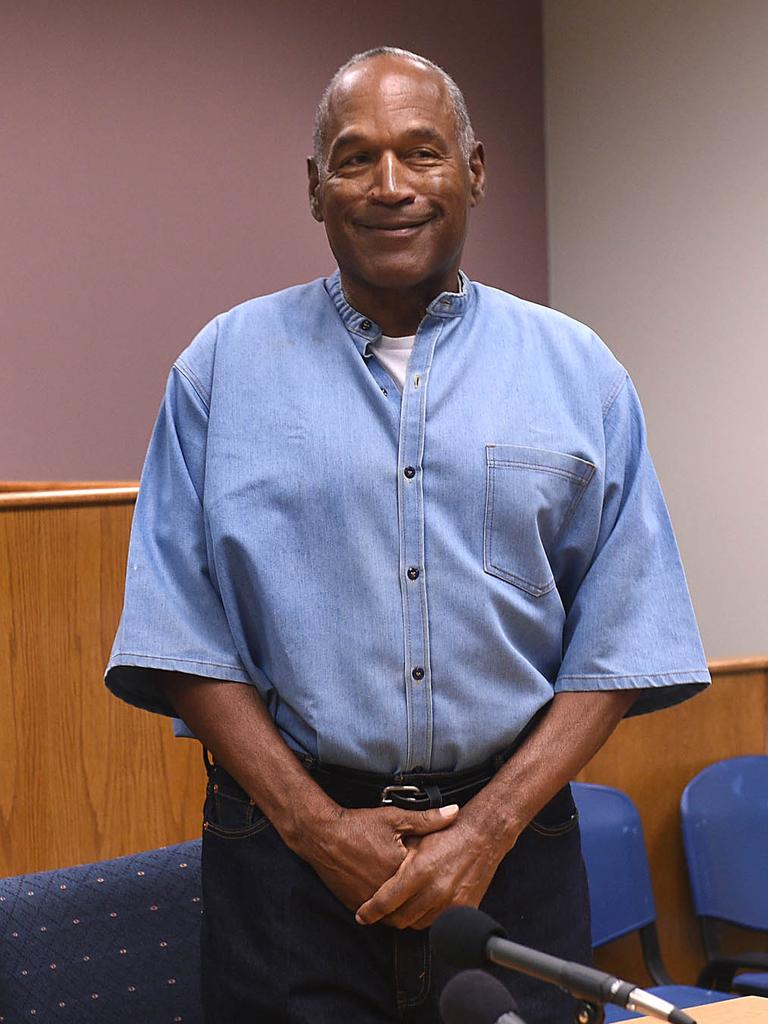 OJ Simpson during a parole hearing in 2017. Picture: AFP
