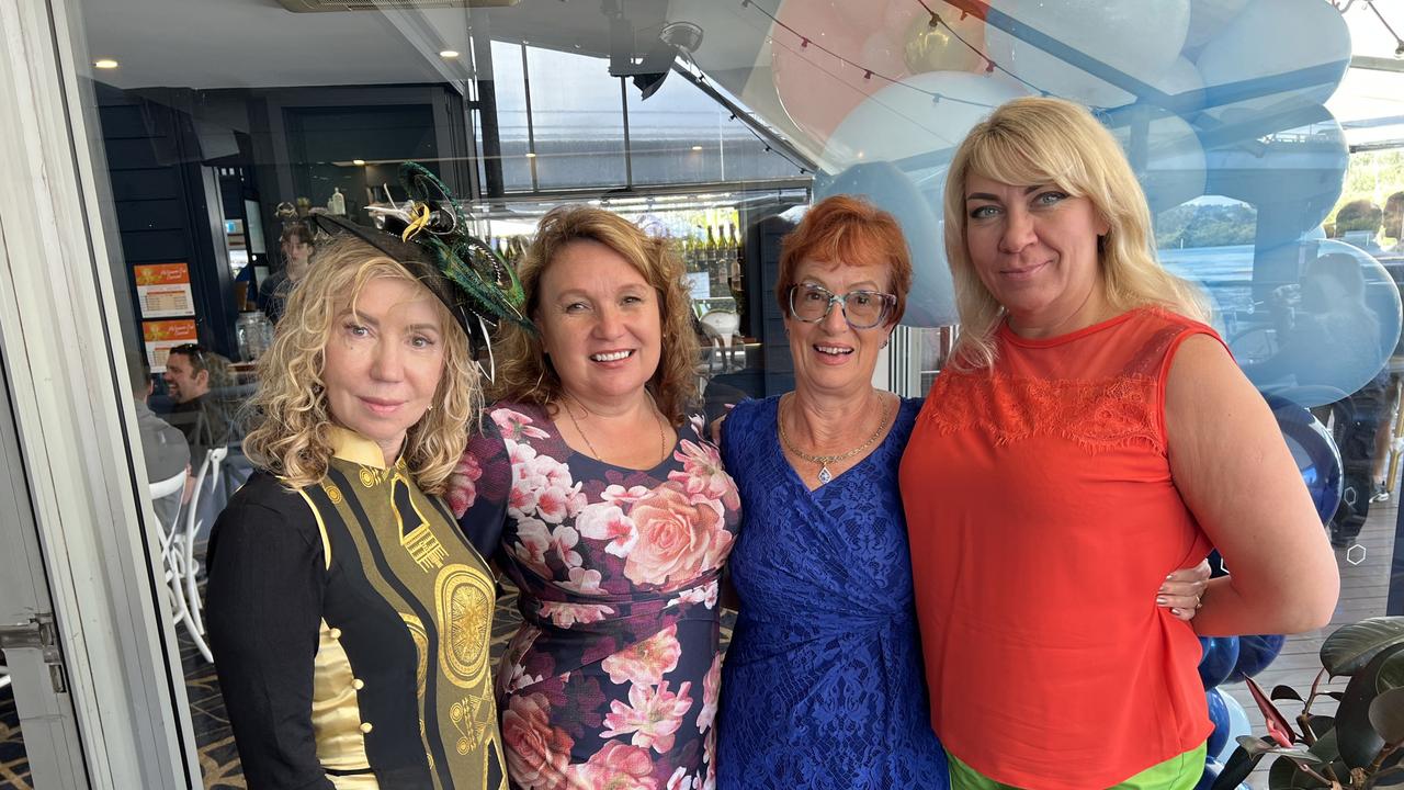 Natalia, Gaye Stokes, Helena Lapardin and Elena (left to right) at the Ivory Tavern, Tweed Heads, on Melbourne Cup Day. Picture: David Bonaddio