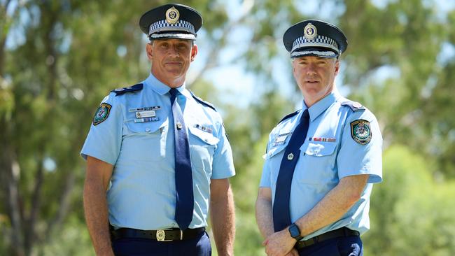 NSW Police Deputy Commissioner Paul Pisanos (left) and Assistant Commissioner Rod Smith. Picture: David Swift