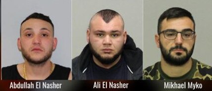 The El Nasher brothers, Abdullah, 27, and Ali, 28, and their associate, Mikhael Myko, 25, remain on the run.