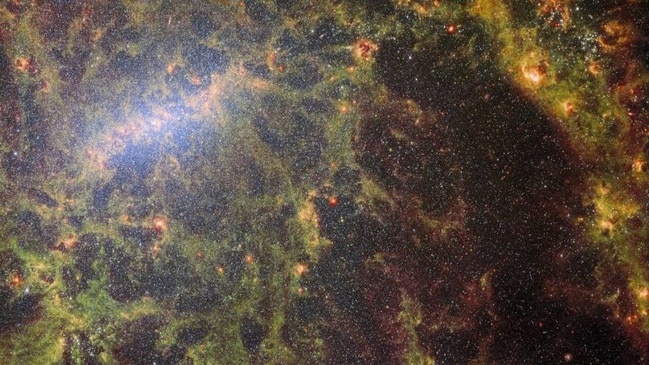 The images of galaxy NGC 5068 showcased the “dusty” nature of its structure. Picture: NASA.