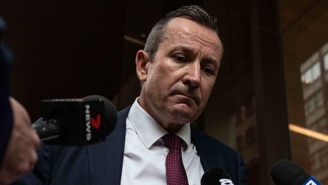 SYDNEY, AUSTRALIA - NewsWire Photos March 7, 2021: Western Australia Premier Mark McGowan speaking to media outside the Federal Court, Sydney. Picture: NCA NewsWire / James Gourley