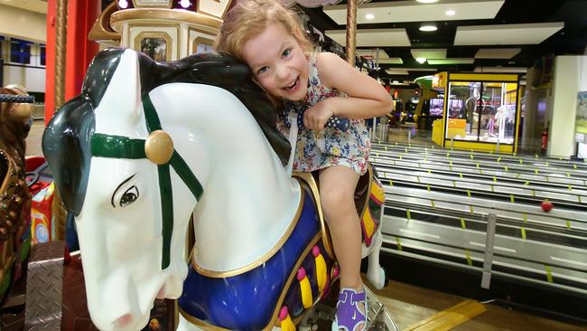 Sienna Silverstein, 5, having a blast at Timezone on the Gold Coast.