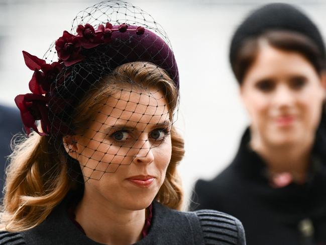 Princess Beatrice of York is stepping up in the royal family tree. Picture: AFP.