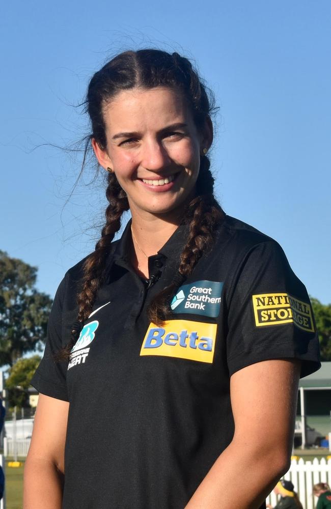 Brisbane Heat batter Charli Knott at Harrup Park ahead of the WBBL season beginning, Mackay, October 6, 2021. Picture: Matthew Forrest