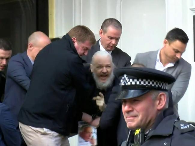 Wikileaks founder Julian Assange was removed from the Ecuadorean embassy Credit: Ruptly