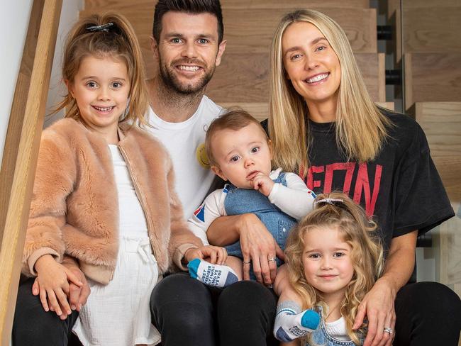 Former Tigers captain Cotchin with his wife, Brooke. Picture: instagram - https://www.instagram.com/posisocks/?hl=en