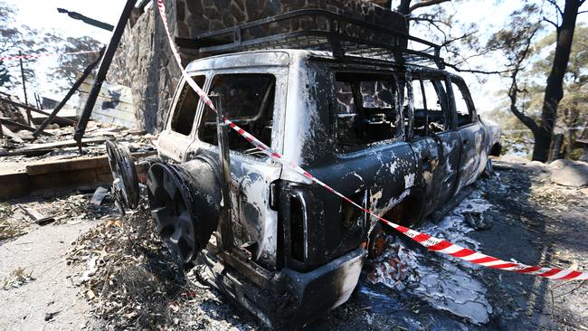 Binna Burra Lodge in ruins after fire. Picture: NIGEL HALLETT.