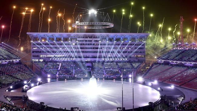 The ceremony was sadly overshadowed by constant chatter. Picture: Franck Fife/Pool Photo via AP.