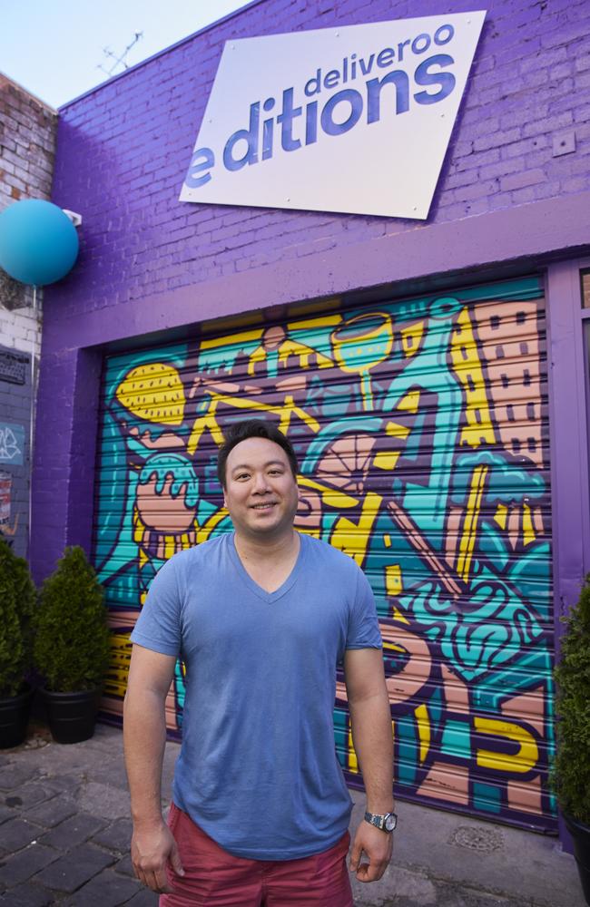 Will Shu, one of the two founders of Deliveroo, at the group’s first Australian delivery-only restaurant in Windsor.