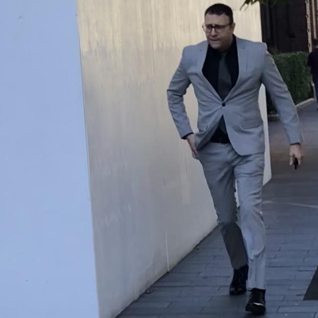 Joe McLoughlin, 46, of Mosman, outside Manly Local Court on Thursday. Picture: Jim O'Rourke