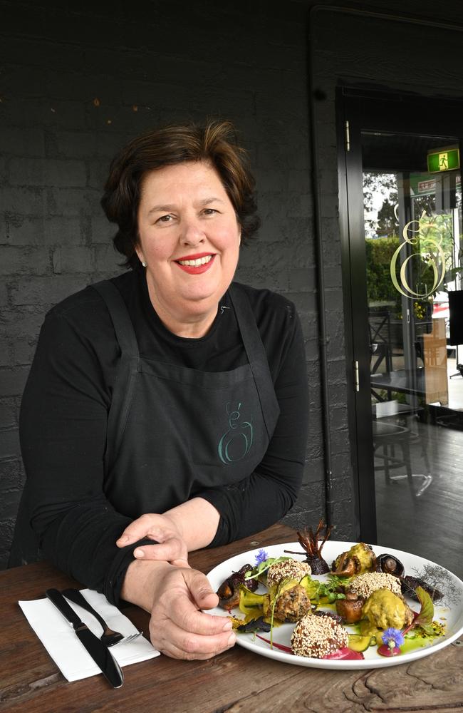 Owner Amanda Hinds is devastated that her popular restaurant Emeraude at Hampton will have to close because of a water tank issue. Picture: Bev Lacey