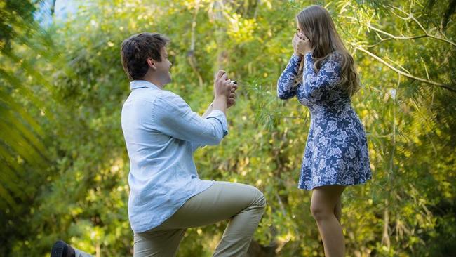 Bindi’s brother Robert hid and took photos of the proposal. Picture: Robert Irwin/@robertirwinphotography/Instagram