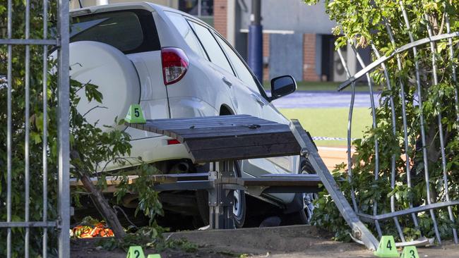 Scene at Auburn Soth Primary school where a car has crashed into a group of children resulting in the death of one child. Picture by Wayne Taylor 29th October 2024