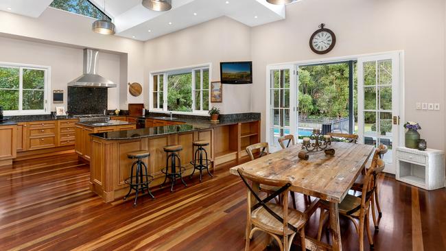 The magnificent kitchen at 1027 Currumbin Creek Rd, Currumbin Valley.