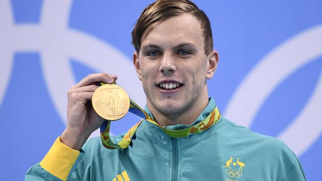 Kyle Chalmers could reap great financial benefits from his gold medal swim. Photo: AFP PHOTO/ Martin BUREAU
