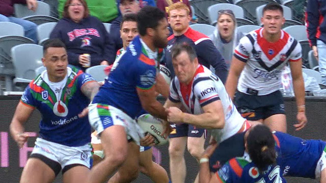 Peta Hiku was ruled to have stripped the ball.