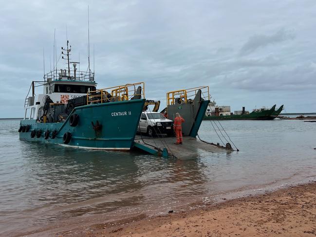 The barge bound for Galiwinku loaded with AKJ Services equipment.