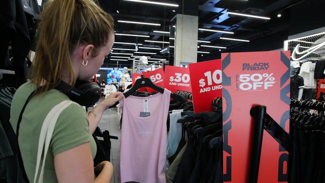 The Black Friday sales started early at the Pitt Street Mall in the Sydney CBD. Picture: NewsWire / Gaye Gerard