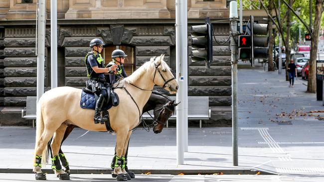 Melbourne’s streets have been eerily quiet since stage 3 lockdown measures were introduced. Pictures: Tim Carrafa