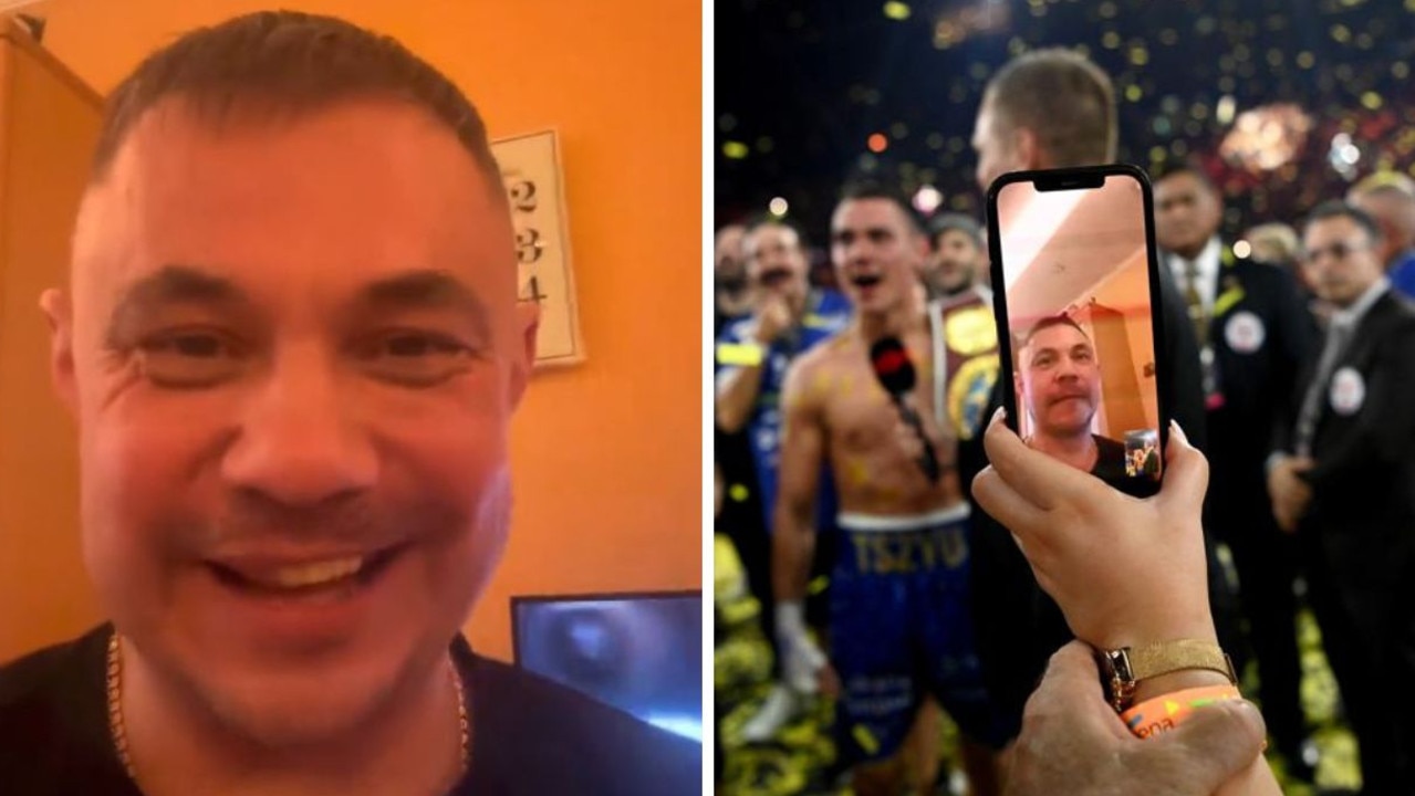 Kostya Tszyu congratulates son Tim.