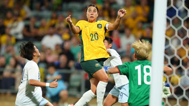 Sam Kerr has had knee surgery after her ACL tear. (Photo by James Worsfold/Getty Images)